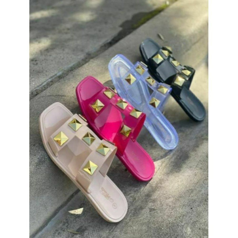MATA Girl Vacay Sandals Summer Spring Black Studs Multiple Sizes NEW